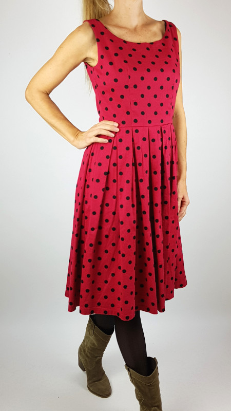 Vintage jurk van Lindy bop in polkadot-print 2ehands | Kekke