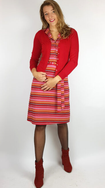 bakery-ladies-jurk-polo-tulsa-burgundy-zilch-bamboe-vestje-lipstick