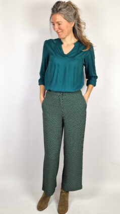 princesse-nomade-blouse-emerald-nice-things-broek-lattice-black