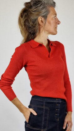 nice-things-trui-lapel-neck-orange
