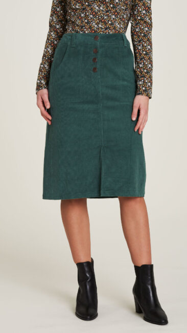 tranquillo-rok-corduroy-midi-green