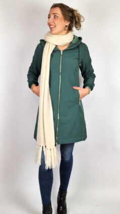 danefae-softshell-jas-jane-dark-khaki-lily-balou-sjaal-offwhite