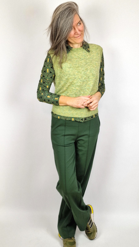 lalamour-broek-hailey-green-blouse-anna-arches-nice-things-spencer-melee