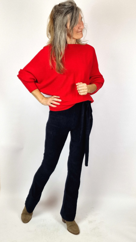 princesse-nomade-vleermuistop-red-who's-that-girl-broek-dolly-navy