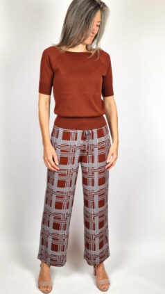 nice-things-broek-dot-ribbon-top-square-neck-brown